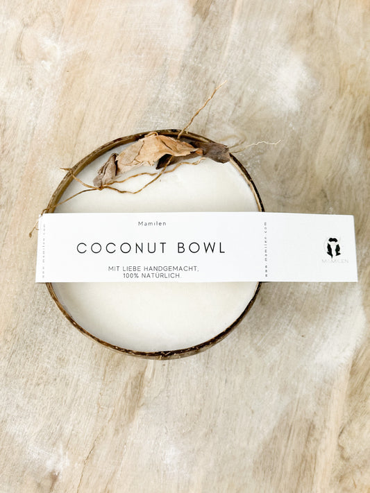 Kokosnussschalen Kerze - Coconut Bowl Candle Pure!